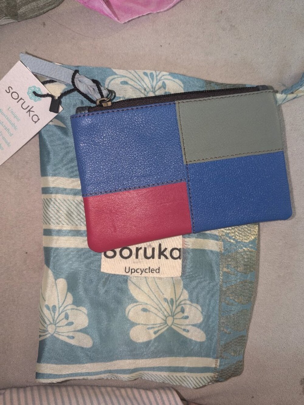 NWT Soruka leather change purse
